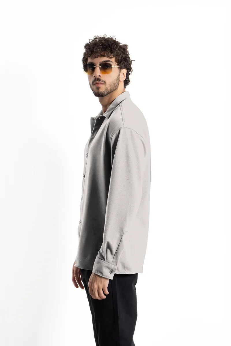 SHAPES DETAILED OVERSIZED SHIRT