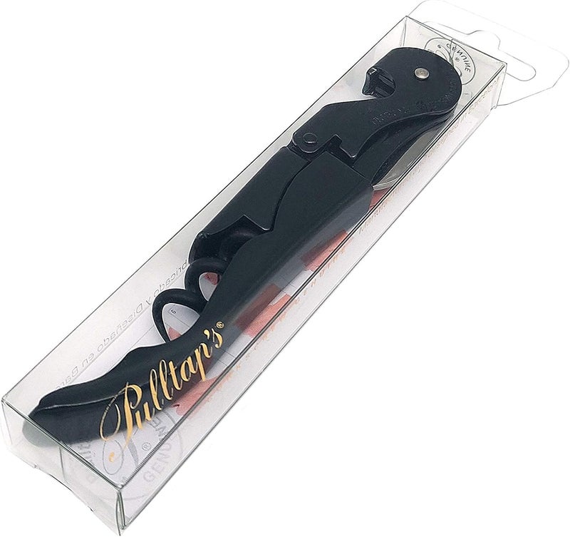 Pulltap's Genuine Classic 500 Waiter's Corkscrew – Double-Hinged Wine Key with Hinged Foil Cutter – Patented Design – Made in Spain – (Black – Black) - Image 4