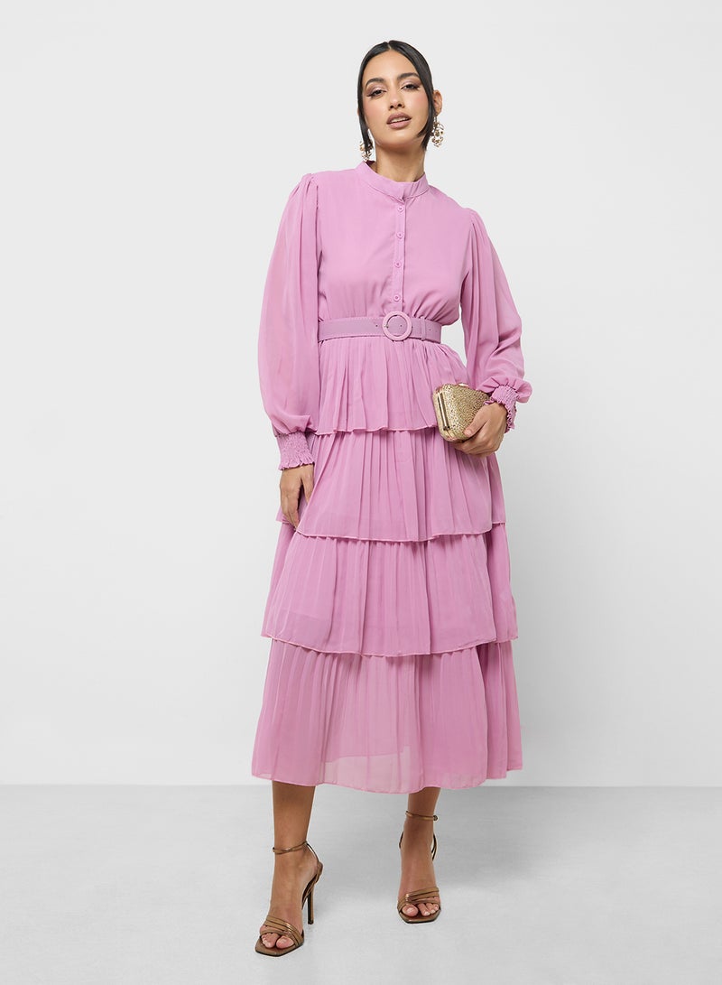 خزانة فستان شيفون متعدد الطبقات - Image 4