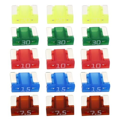 LT Easiyl 50PCS BFLP Car Fuses Blade Fuses 7.5A 10A 15A 20A 30A 58V 11x8.8mm Automotive Fuses Used in Automotive Electrical Fuse Systems - Image 1