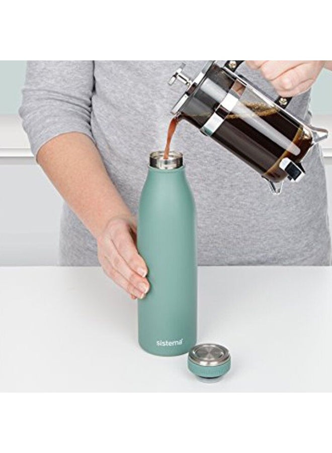 sistema Sistema Hydrate Stainless Steel Bottle - 750ml Leak-Proof Reusable BPA & Phthalate Free - No:00575 - Image 2