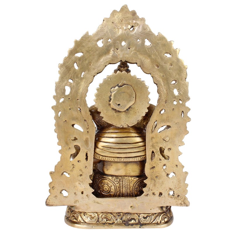 ARTVARKO Brass Ganesh Idol Statue Elephant Murti God Ganesha Vinayak Ganpati Sitting Sculpture Bhagwan Entrance Home Warming Vastu Dcor Height 75 Inch Idol - Image 5