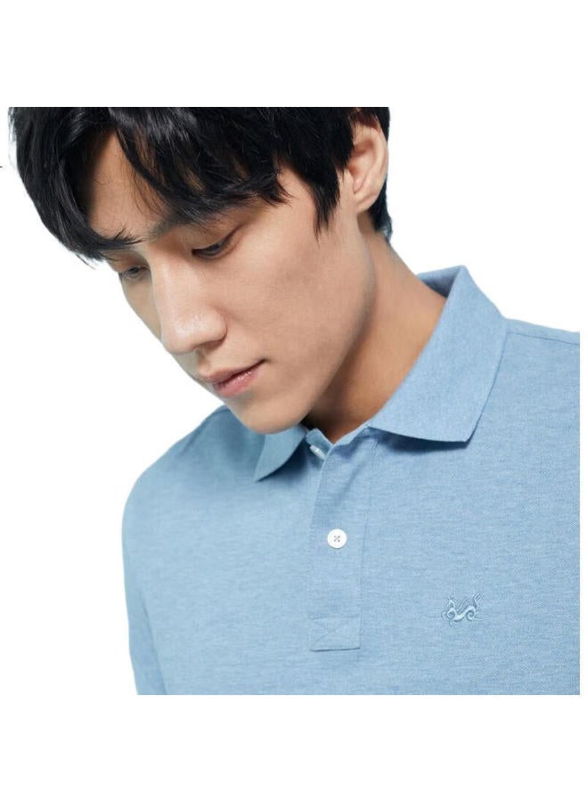 Youngor Men'S T-Shirt Summer, Young Men'S Business Casual Short-Sleeve T-Shirt, Gspc533011Ifa, Light Blue, 3Xl - Image 3