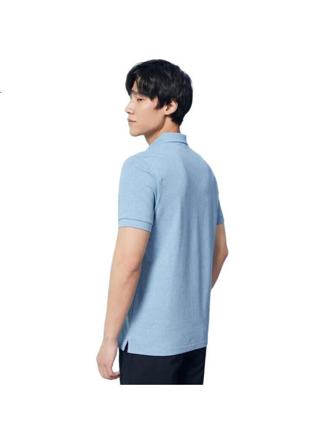 Youngor Men'S T-Shirt Summer, Young Men'S Business Casual Short-Sleeve T-Shirt, Gspc533011Ifa, Light Blue, 3Xl - Image 1