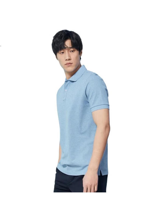 Youngor Men'S T-Shirt Summer, Young Men'S Business Casual Short-Sleeve T-Shirt, Gspc533011Ifa, Light Blue, 3Xl - Image 2