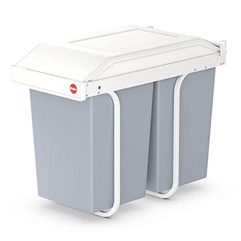 حاوية القمامة القابلة للسحب Hailo MultiBox Duo L 118 2 حاويات 37 جالون أزرق