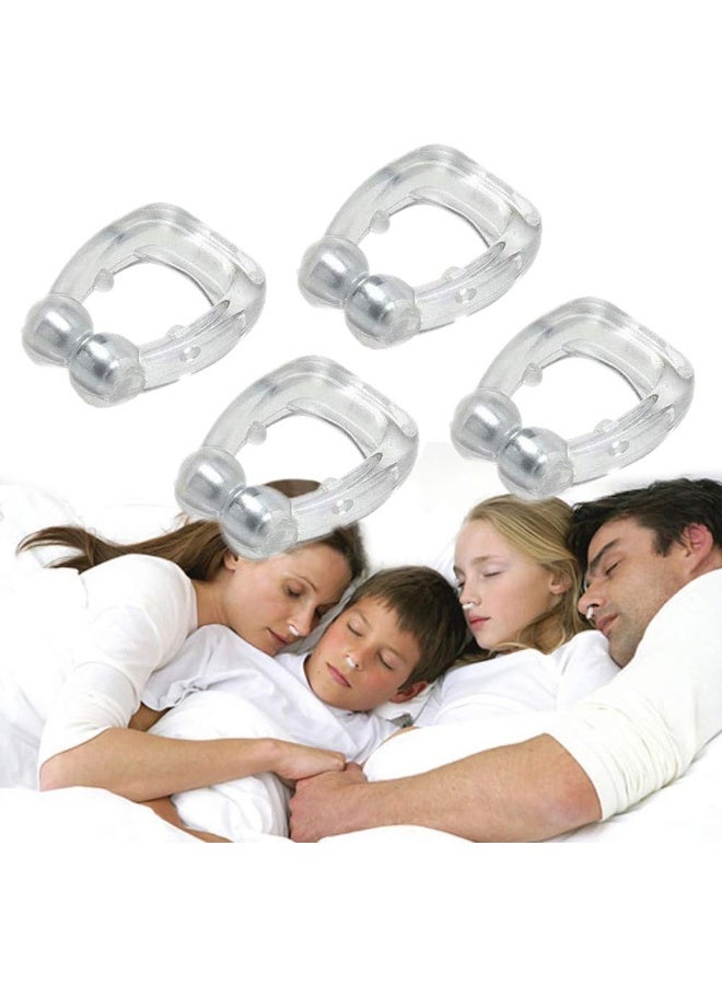 Anti Snore Clip Devices, Relief Snoring Help Sleep, for Men Or Women, Nasal Dilator with Magnets for Effect Intensifying, 4 Sets - Image 1