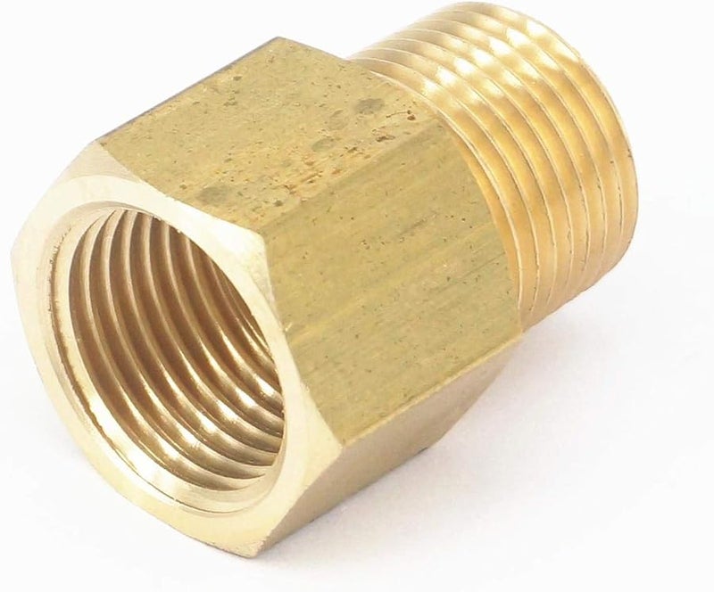 Brass 3 8 BSPT Male To 3 8 NPT Female Pipe Fitting Connector For Pressure Gauge Air Gas Fuel Water - Image 4