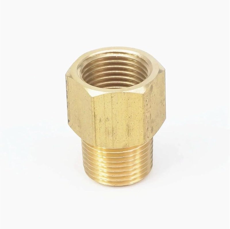 Brass 3 8 BSPT Male To 3 8 NPT Female Pipe Fitting Connector For Pressure Gauge Air Gas Fuel Water - Image 2