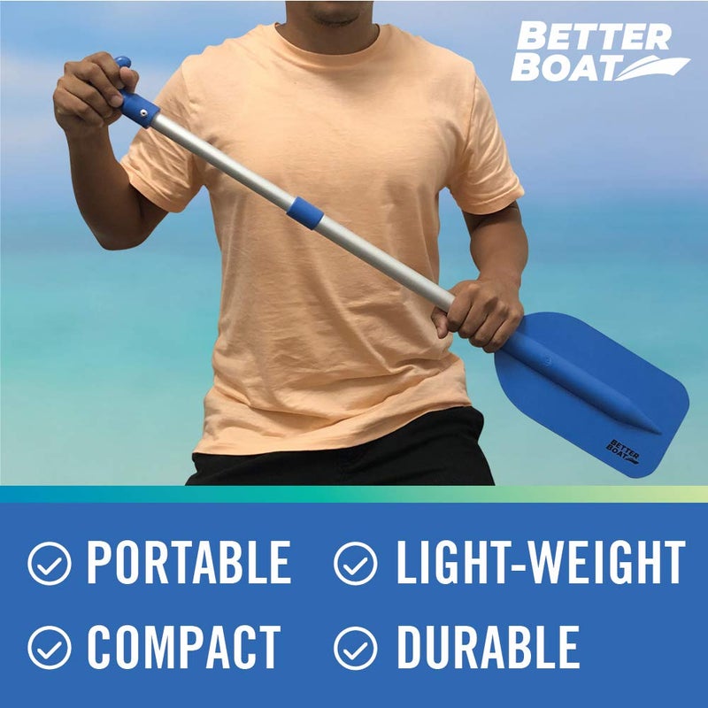 Better Boat Boat Paddle Telescoping Plastic Collapsible Oar Kayak Jet Ski Tube Rafting and Miniature Mini Canoe Paddles Small Tubing Floats Oars Row and Safety Boat Accessories for Kids and Adults - 1Pk - Image 2