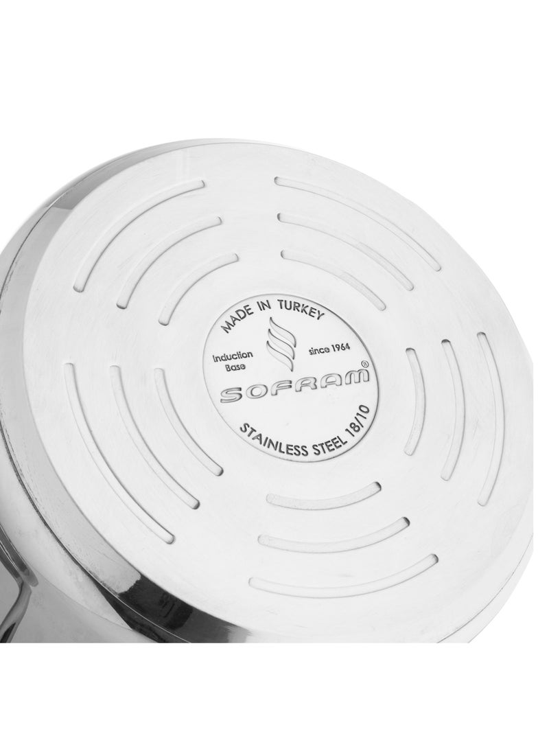 سوفرام طقم قدور سوفرام استيل تركي عالي الجودى غطاء زجاج 8 قطع - Image 5