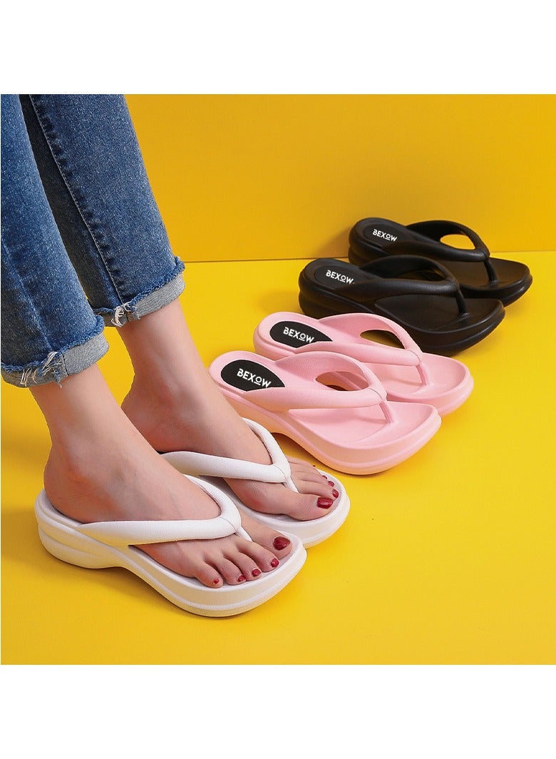 Bexow BEXOW Women's High Heel Flip Flops Waterproof Platform Comfortable EVA Lightweight Stylish Beach, Travel, Home, Sandals  - Image 5