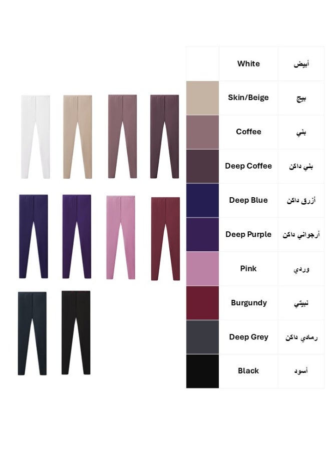 Nawa3em Women's Plus Size Viscose Leggings - Super Soft & Opaque Inner Tights for Abaya - High Stretch - Full Length Base Layer - Inclusive Sizing - Image 1