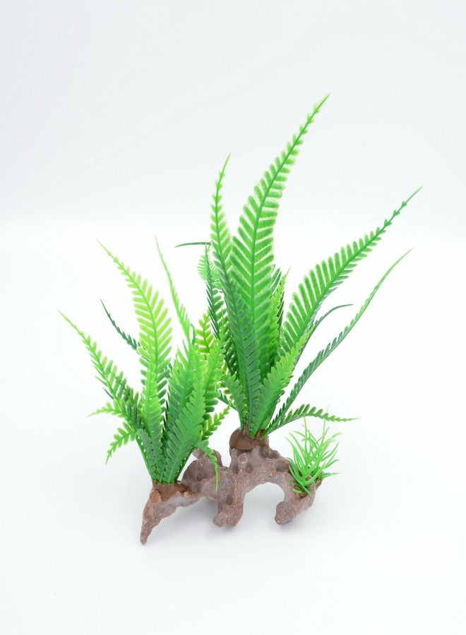CNZ Aquarium Decor Fish Tank Decoration Ornament Artificial Plastic Plant Green 7" Tall