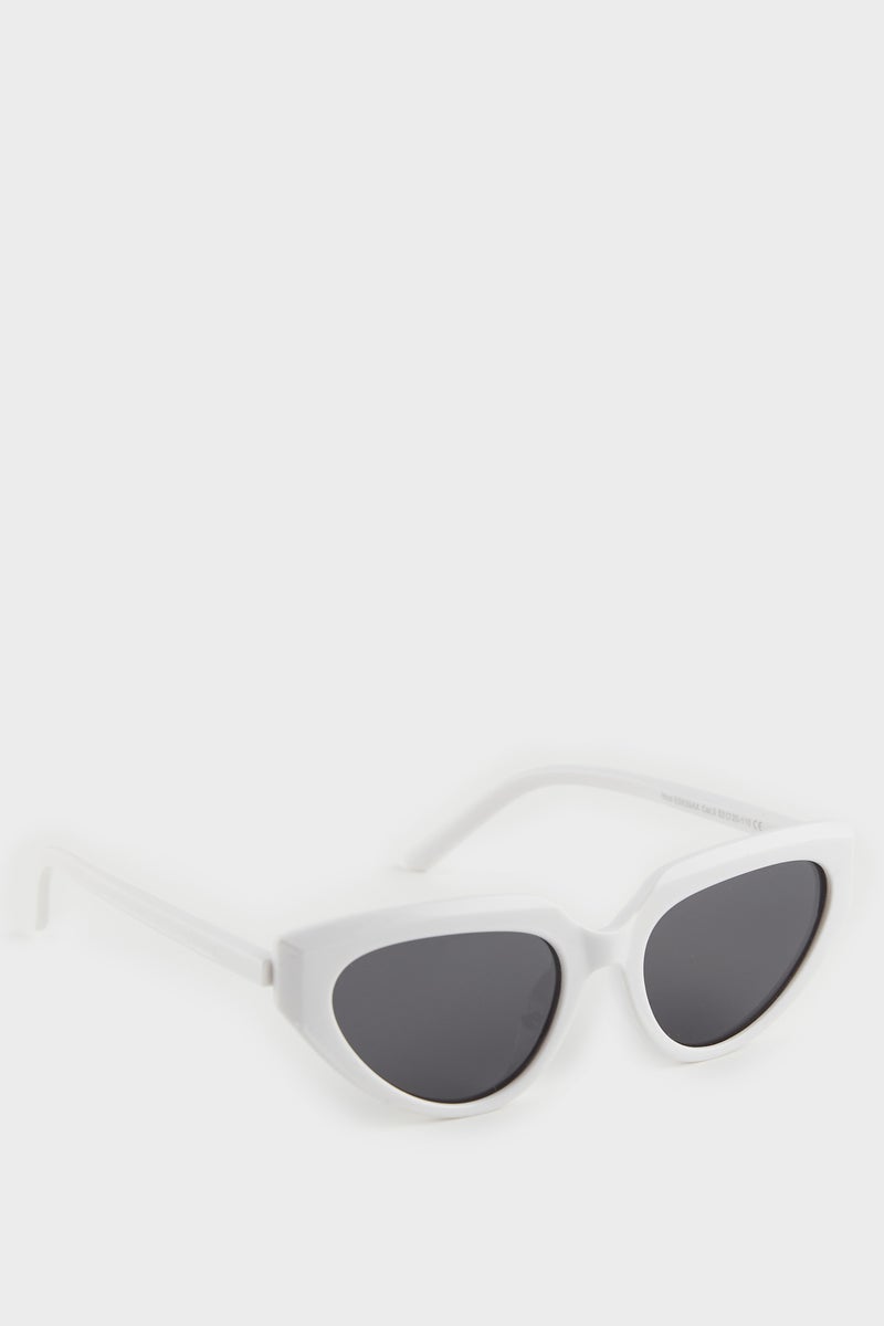 DeFacto White Woman Round Sunglasses Casual - Image 1