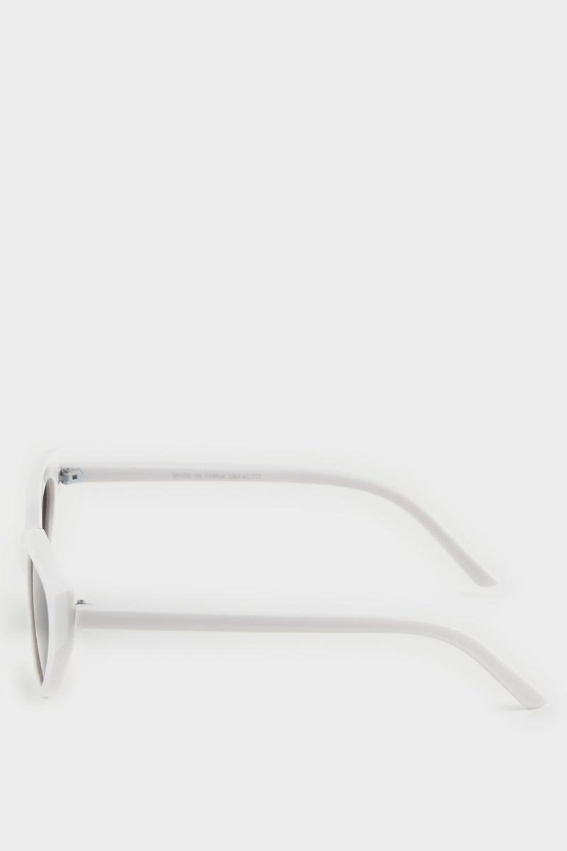 DeFacto White Woman Round Sunglasses Casual - Image 2