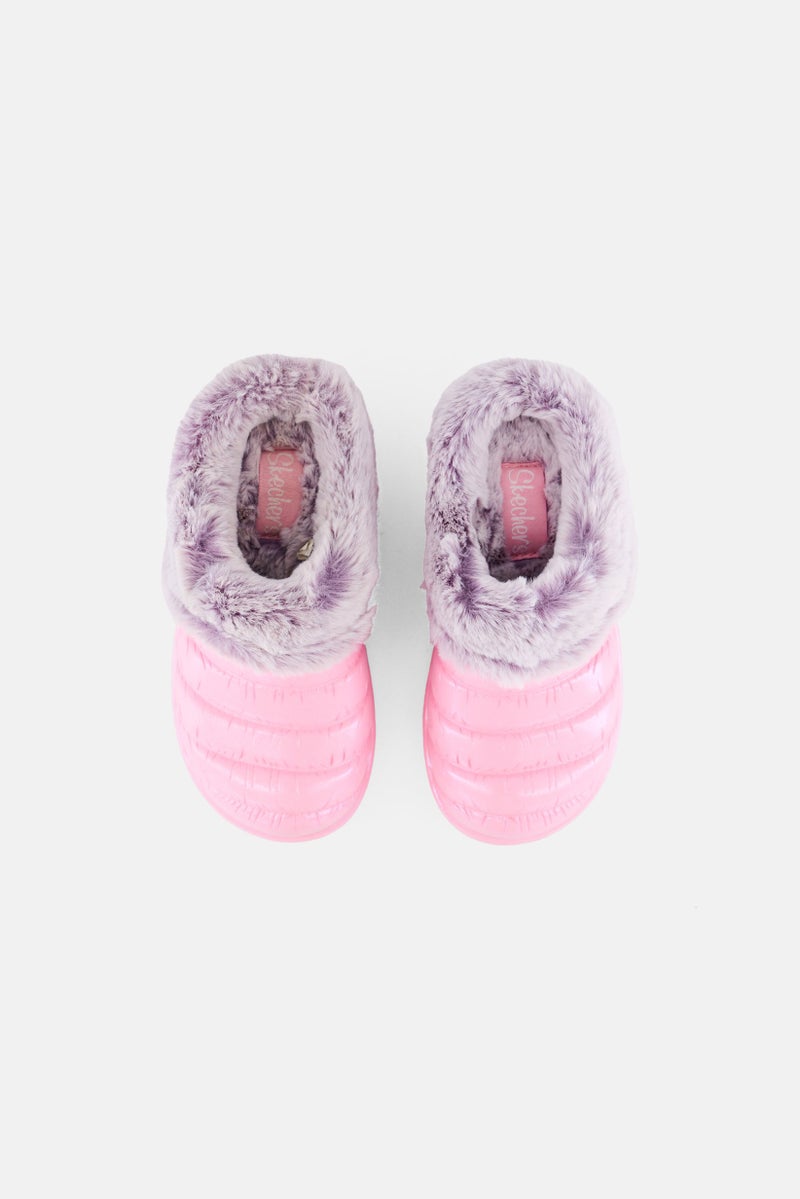 SKECHERS Kids Girl Cozy Camper Slip On Clogs, Pink - Image 3
