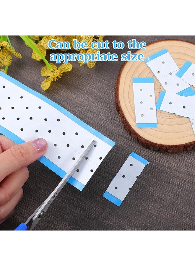 10 أوراق من شرائط لاصقة للشعر المستعار من الدانتيل، مقاومة للماء، مزدوجة الجوانب، مع ثقوب - قماش مطاطي للشعر المستعار ذو قوة تثبيت فائقة - شريط لاصق أزرق للشعر المستعار، جيد التهوية، مناسب للرجال والنساء - Image 4