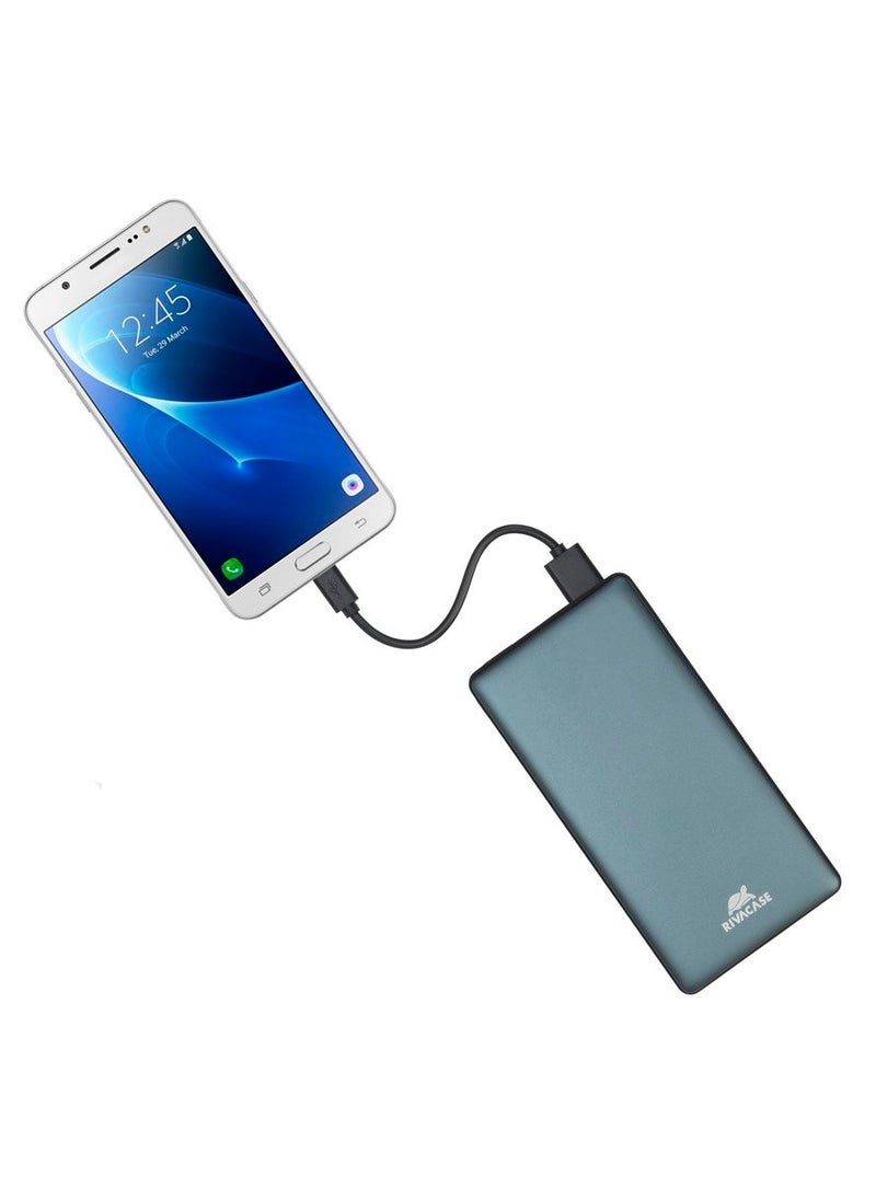 RivaCase Power Bank - Portable , USB Type-C, 2x USB Type-A, Micro USB, Cable Included - 10000 mAh for Mobile and Tablet  - Image 2