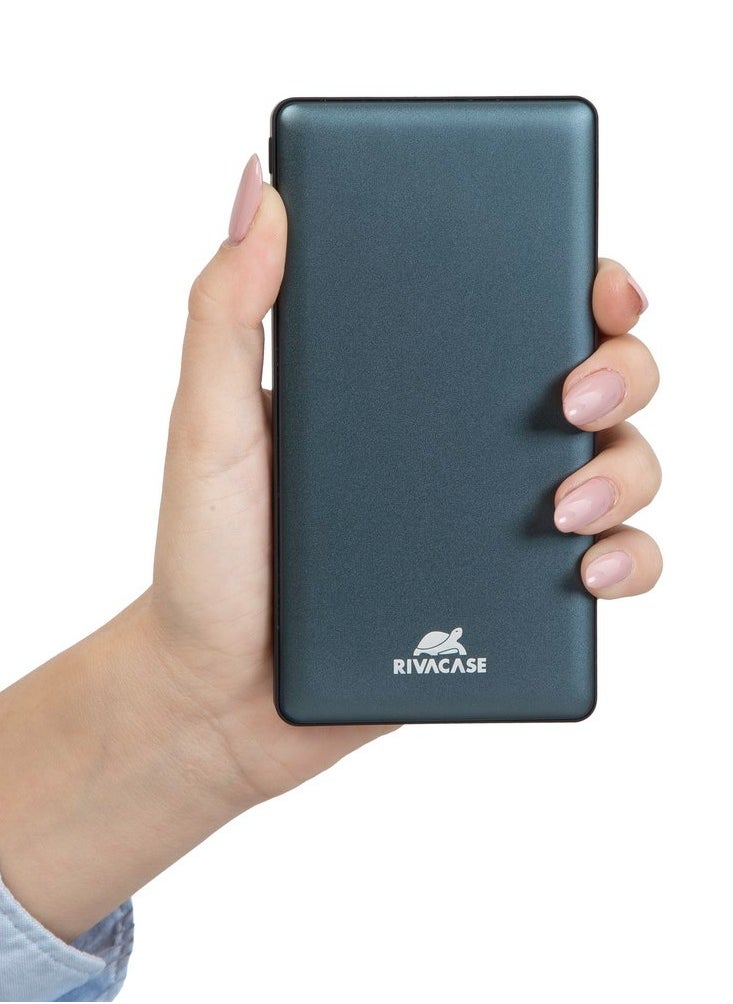 RivaCase Power Bank - Portable , USB Type-C, 2x USB Type-A, Micro USB, Cable Included - 10000 mAh for Mobile and Tablet  - Image 3