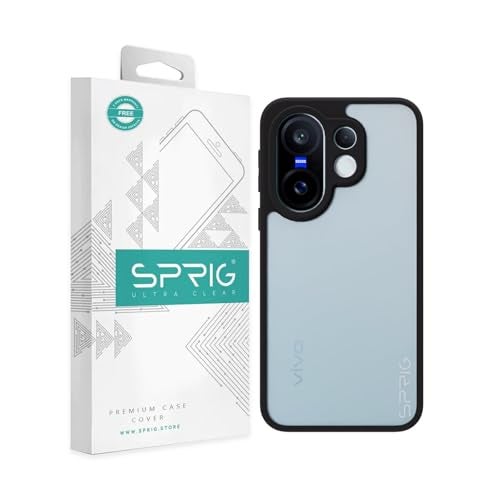 SPRIG Compatible with VIVO X200 FE 5G TPU Premium Back Cover Drop Tested Shock Proof Mobile Case for Men, Women, Boys and Girls with Camera Protection (Black Transparent) - Image 1