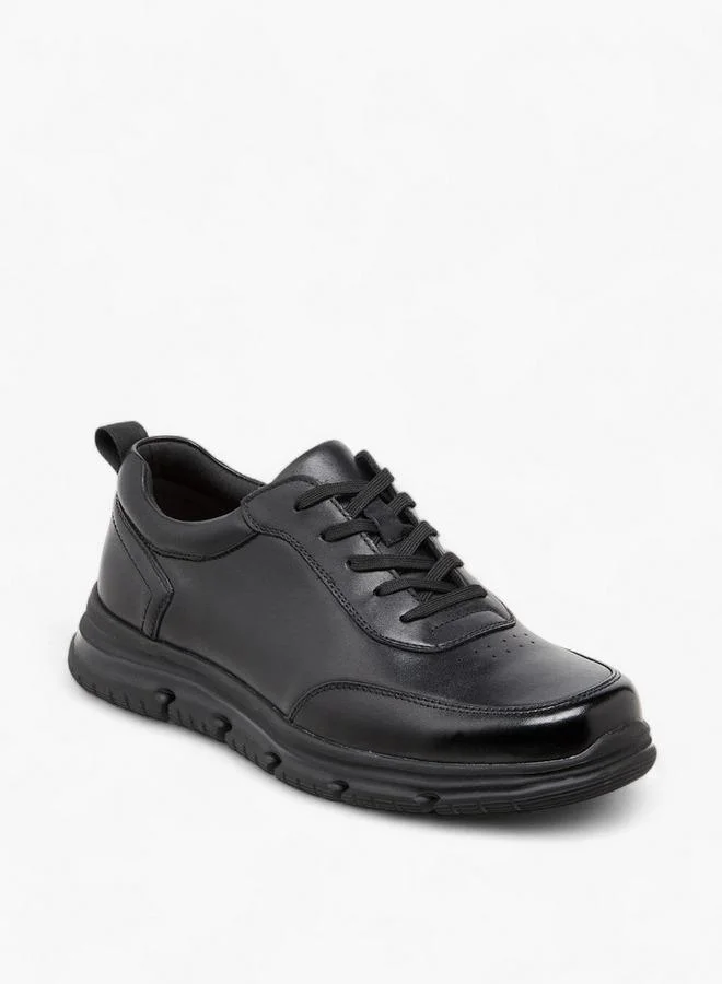 لو كونفورت Men Lace-Up Leather Loafers