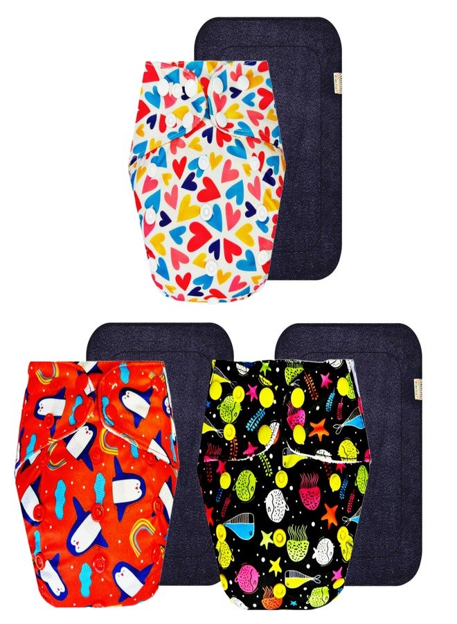 حفاضات دمبلدو القماشية الممتازة مع حشوة رمادية (عبوة من 3) | شعور بالجفاف والراحة | مانعة للتسرب | سريعة الجفاف | موثوق بها من قبل الأمهات | من 3 أشهر إلى 3 سنوات | للجنسين - Image 1