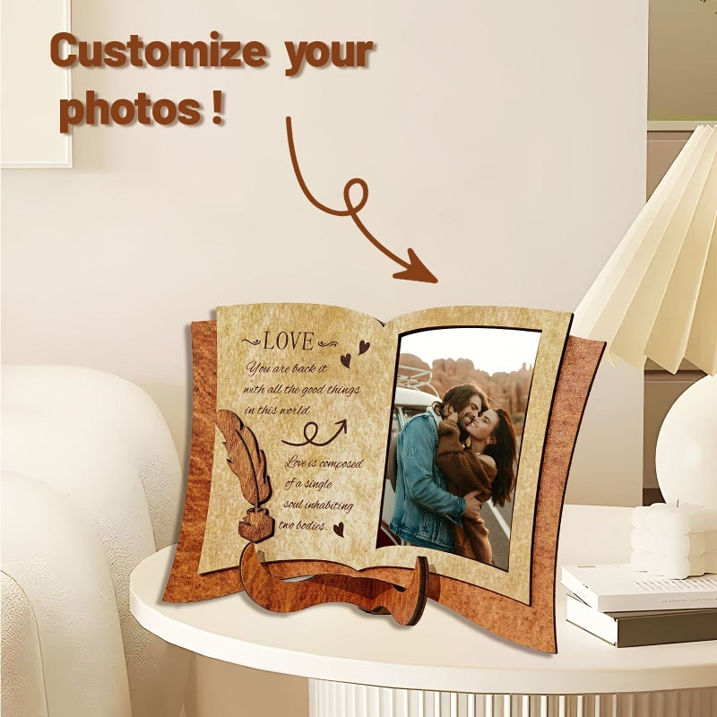Personalized Retro Wooden Layered Puzzle Photo Frame Suitable For Weddings Irregular Shape Layers Collage Display For Art Paintings And Memory Photos Model GDZ00172 - Image 5
