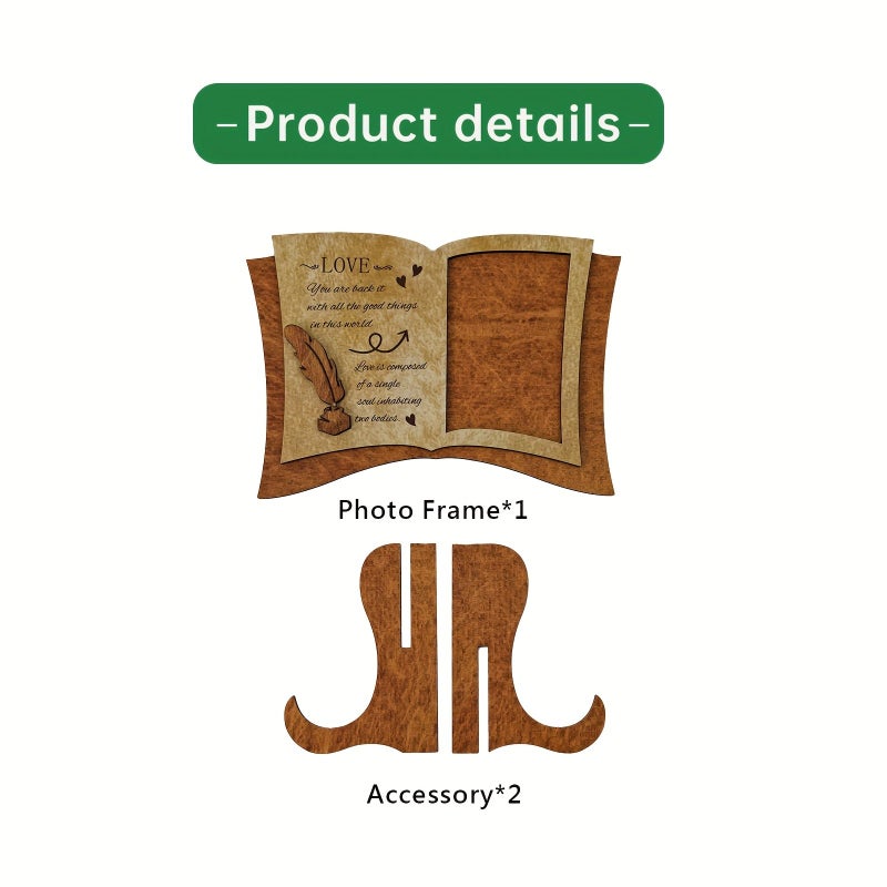 Personalized Retro Wooden Layered Puzzle Photo Frame Suitable For Weddings Irregular Shape Layers Collage Display For Art Paintings And Memory Photos Model GDZ00172 - Image 2