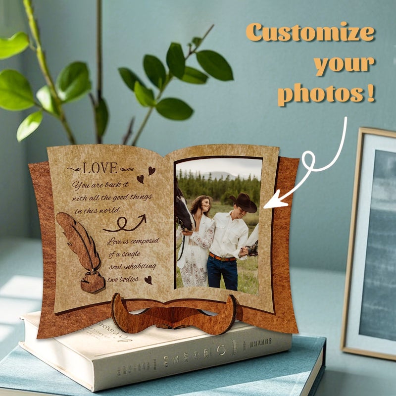 Personalized Retro Wooden Layered Puzzle Photo Frame Suitable For Weddings Irregular Shape Layers Collage Display For Art Paintings And Memory Photos Model GDZ00172 - Image 4
