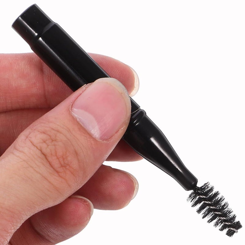 6 Mini Lash Brushes With Cap Short Handle Eyelash Applicators Black Spiral Mascara Wands For Eye Makeup Travel Use - Image 5