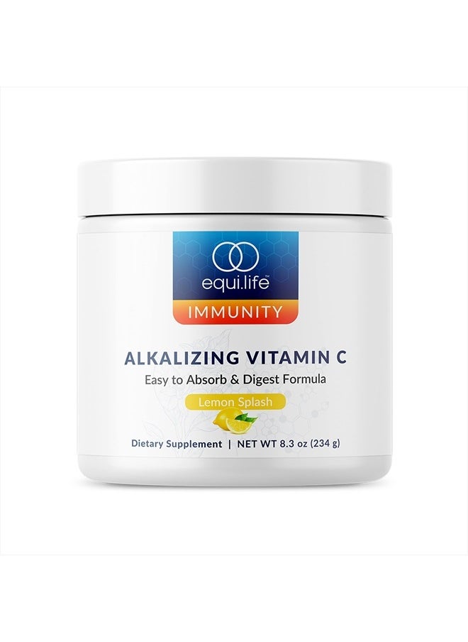 EquiLife - Alkalizing Vitamin C, Powdered Immune Support Daily Supplement, Rich in Calcium, Magnesium, & Potassium, May Help Boost Energy, Promotes Natural Moisture in Skin, Easy-to-Use (8.3 oz)