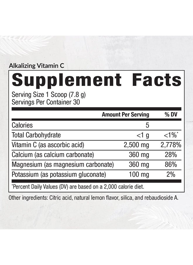 EquiLife - Alkalizing Vitamin C, Powdered Immune Support Daily Supplement, Rich in Calcium, Magnesium, & Potassium, May Help Boost Energy, Promotes Natural Moisture in Skin, Easy-to-Use (8.3 oz)