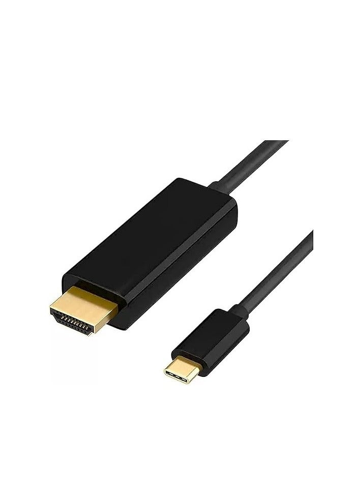 كيندكس كابل محول من النوع C إلى HDMI بدقة 4K من Keendex KX 2451، 1.8 متر - أسود - Image 1