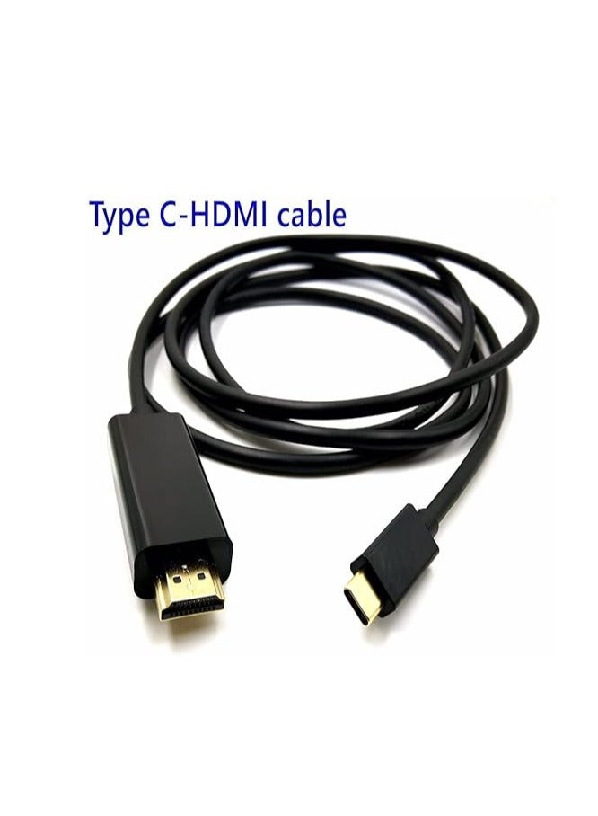 كيندكس كابل محول من النوع C إلى HDMI بدقة 4K من Keendex KX 2451، 1.8 متر - أسود - Image 4