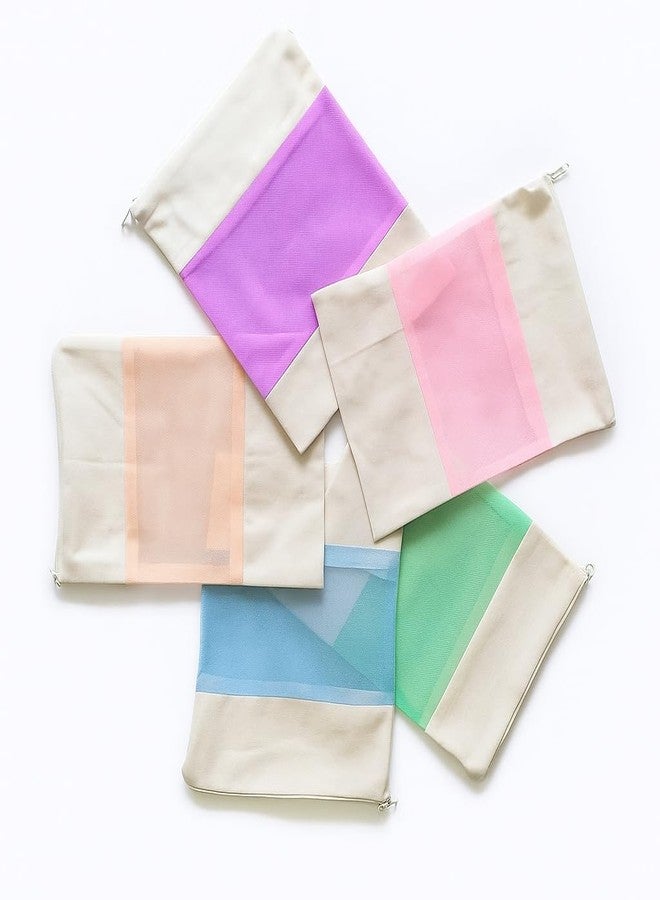 IKAA Cotton Storage/Grocery (Pack of 5) Fruits & Vegetable, Multipurpose Bags/Zipper Cotton with net (SIZE: 10 X 13 inches). - Image 3