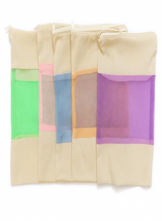 IKAA Cotton Storage/Grocery (Pack of 5) Fruits & Vegetable, Multipurpose Bags/Zipper Cotton with net (SIZE: 10 X 13 inches). - Image 5