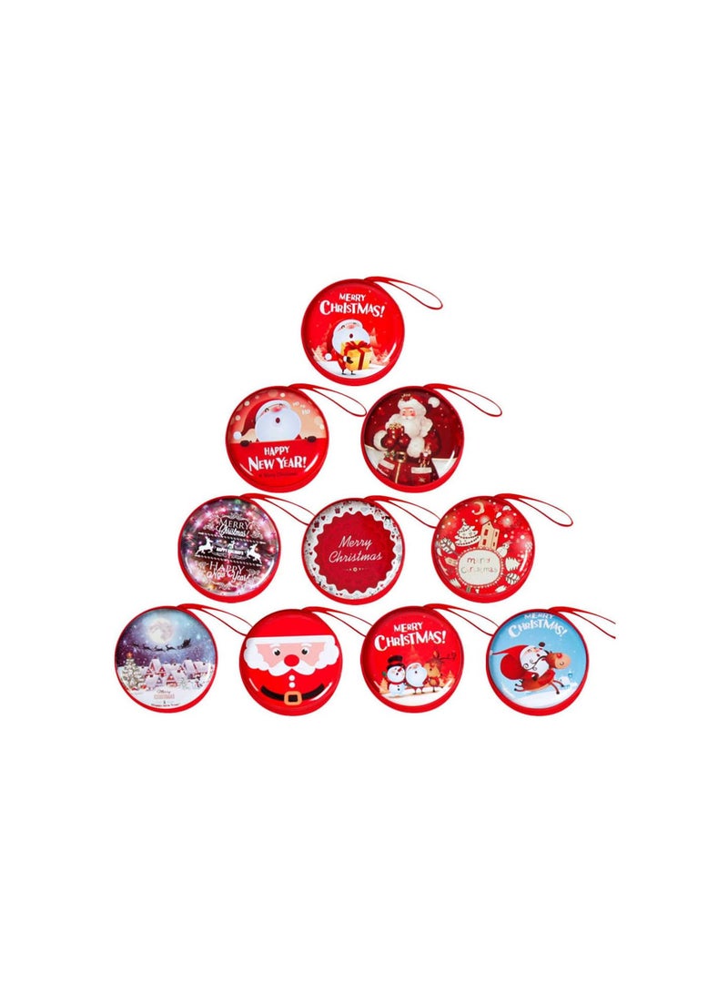 GGOOT 4pcs Christmas Coin Purse Mini Wallet Candy Pouch Bag Zipper Enclosure Cash Change Case for Xmas Tree Hanging Ornament Gift  - Image 1