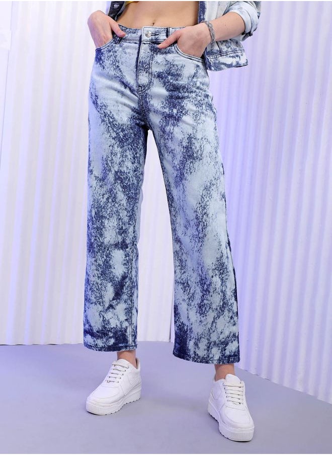 Freehand Women Wide Leg Solid High-Rise Jeans  - Image 1