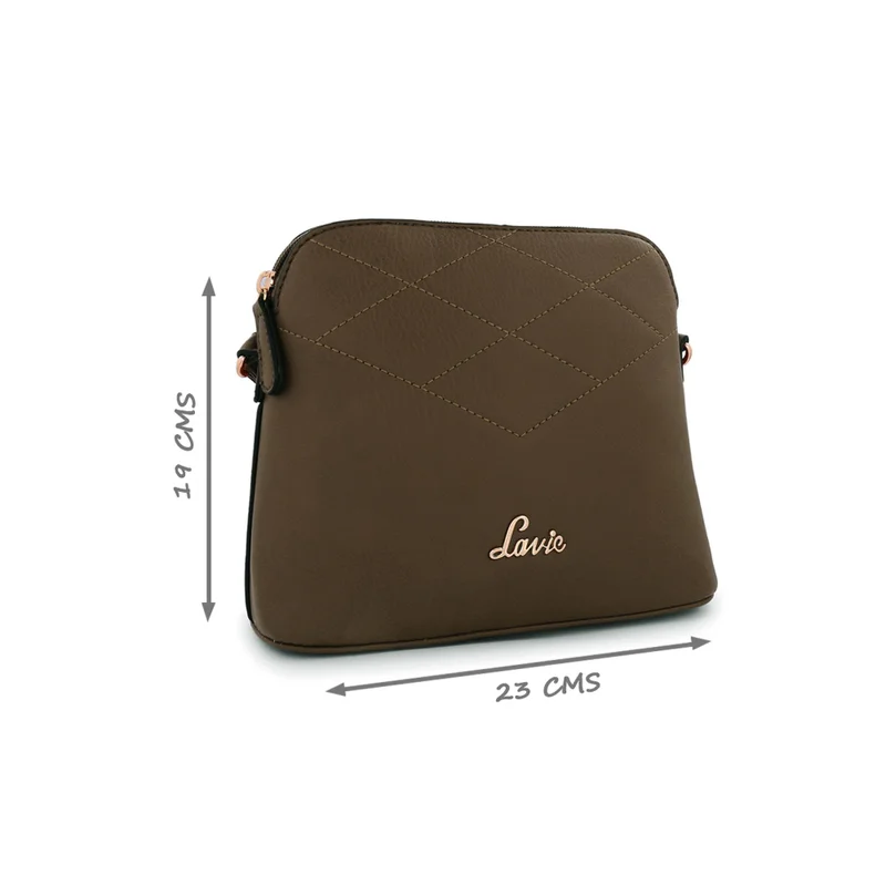 Lavie Marma Zigzag Dome Sling For Women (Olive)