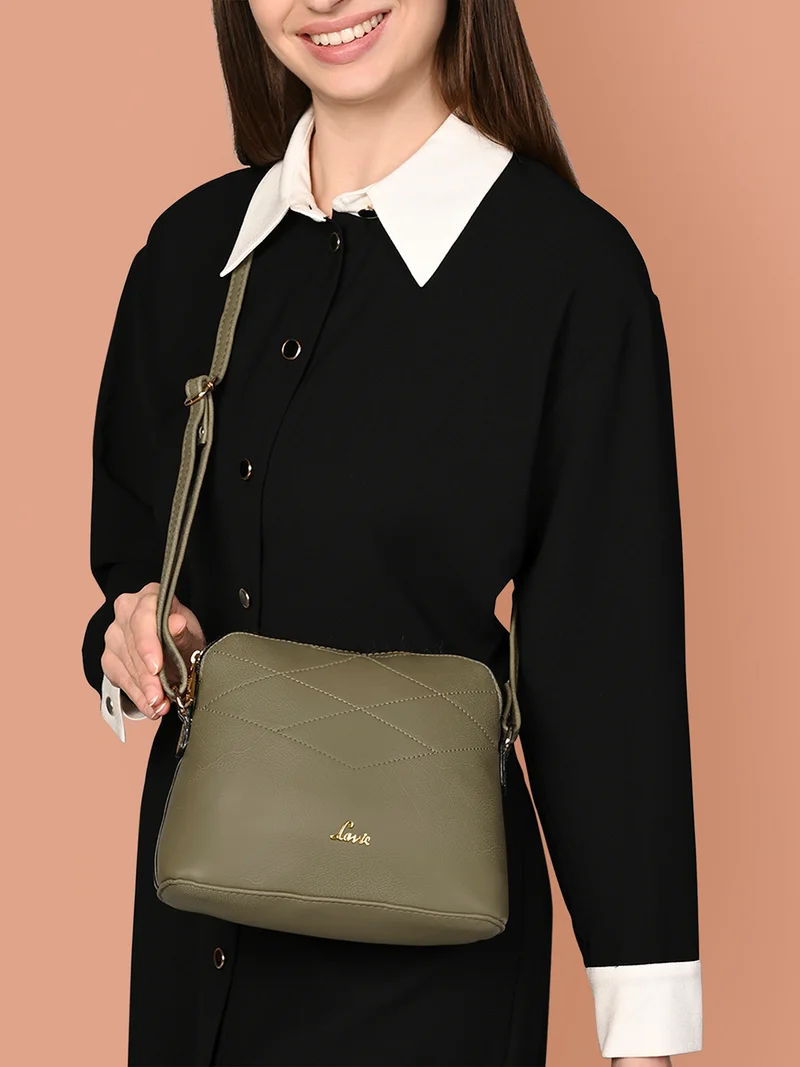 لافي حقيبة لافي مارما قبة متعرجة للنساء زيتوني