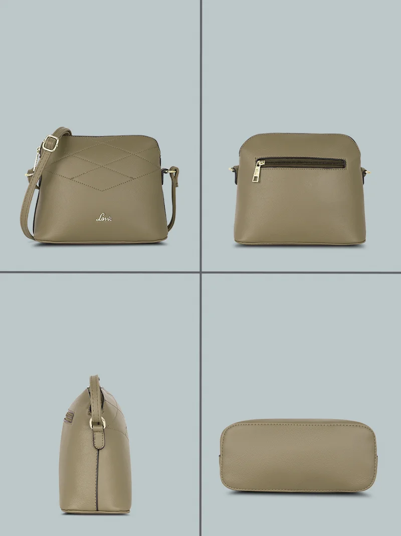 Lavie Marma Zigzag Dome Sling For Women (Olive)