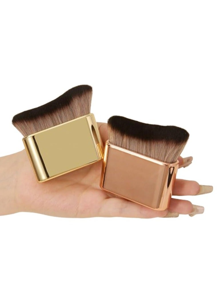 Generic 2Pcs Professional Body Makeup Brush for Blending Liquid Foundation, Shimmer Glow, Concealers Cream, Powder  - Image 1