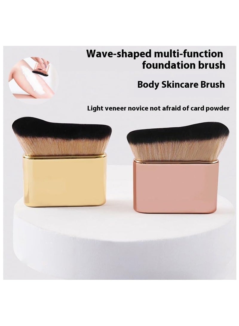 Generic 2Pcs Professional Body Makeup Brush for Blending Liquid Foundation, Shimmer Glow, Concealers Cream, Powder  - Image 3