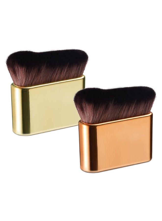 Noorly 2Pcs Professional Body Makeup Brush, Vegan Bristle Multitask Brush for Self Tanning Foundation, Streak-Free Makeup Buffer for Liquid, Cream, Powder, Glow & Concealer - Image 1