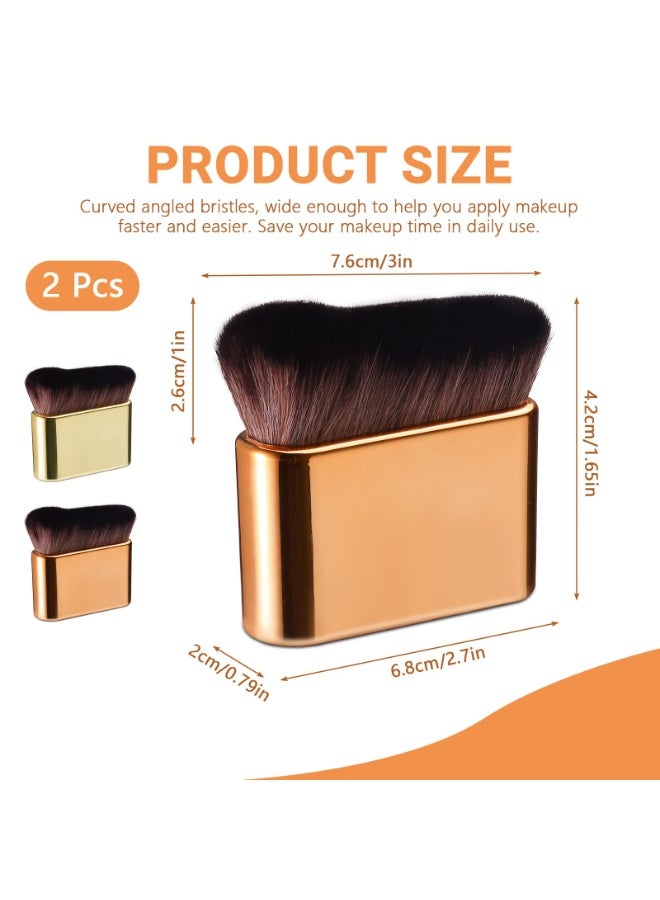 Noorly 2Pcs Professional Body Makeup Brush, Vegan Bristle Multitask Brush for Self Tanning Foundation, Streak-Free Makeup Buffer for Liquid, Cream, Powder, Glow & Concealer - Image 2