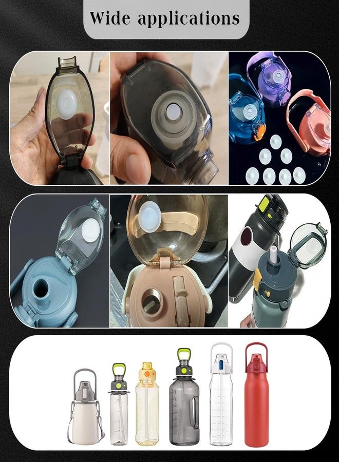 إن بيدز مجموعة سدادات سيليكون لأكواب الماء من إنبيدز، 20 قطعة، قطر 1 بوصة، سدادة سيليكون مانعة للانسكاب لأكواب الماء، لون أبيض - Image 5