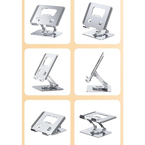 COOLCOLD Tablet Stand, Swivel Tablet Stand with 360 Rotating Base, Adjustable Tablet Holder for Drawing, Compatible with iPad Pro/Air/Mini and More (Grey) (Grey_1) - Image 5