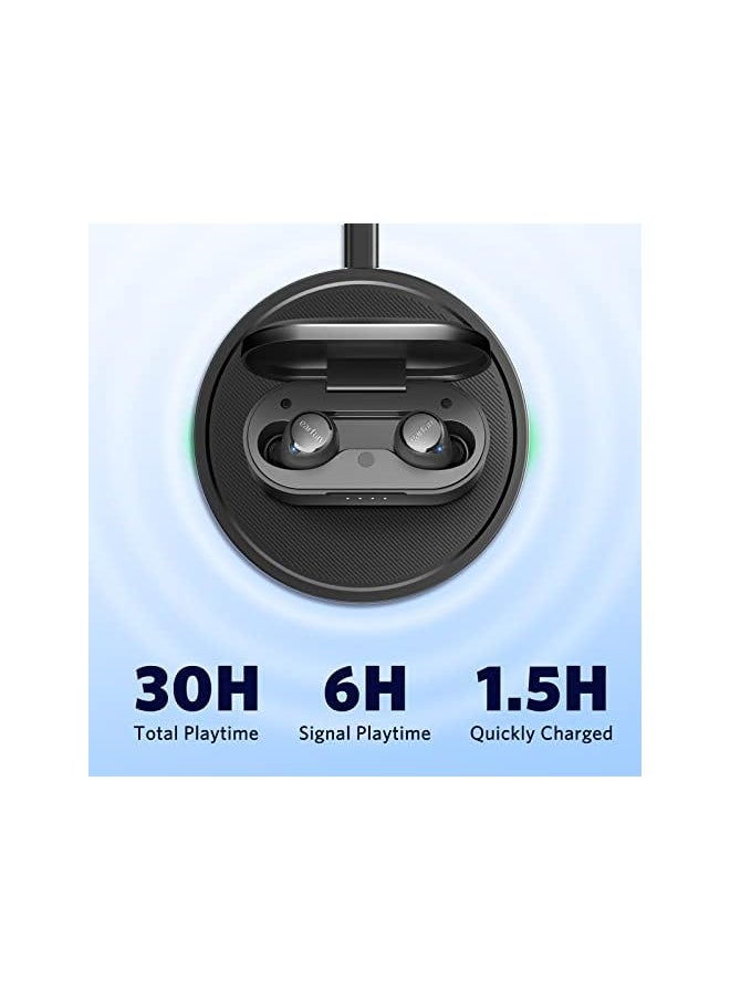 EarFun - Free 1S Wireless Earbuds, 4 Mics ENC Bluetooth Earbuds for Clear Call, 7mm Composite Drivers, Powerful Sound, App for Custom EQ, Sweatshield™ IPX7 Waterproof, Wireless Charging, Game Mode, 30H - Image 1