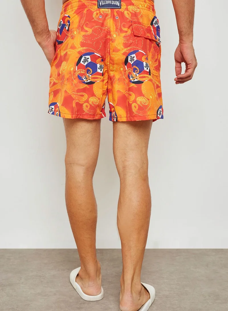 Vilebrequin Octopus & Coquillag Print Swim Shorts